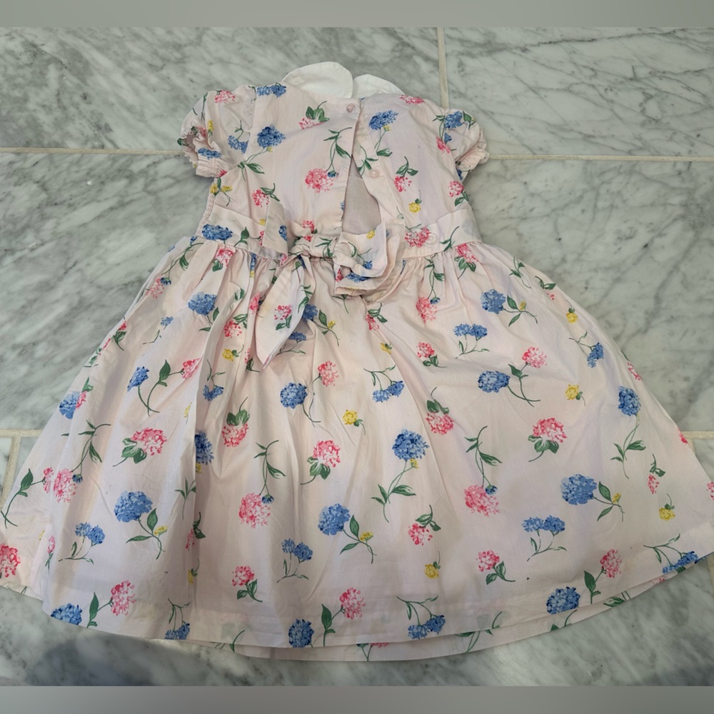 Janie and Jack Floral Pink Dress with Blue and Yellow Accents - Picture 3 of 3